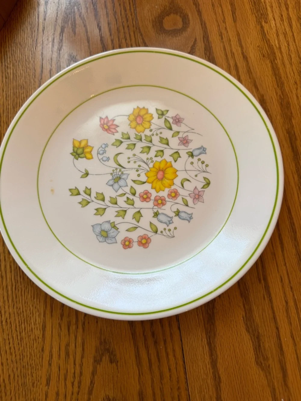 Vintage Corelle 3 Dinner Plates and 3 dessert plates Set - spring meadow - Picture 14 of 17